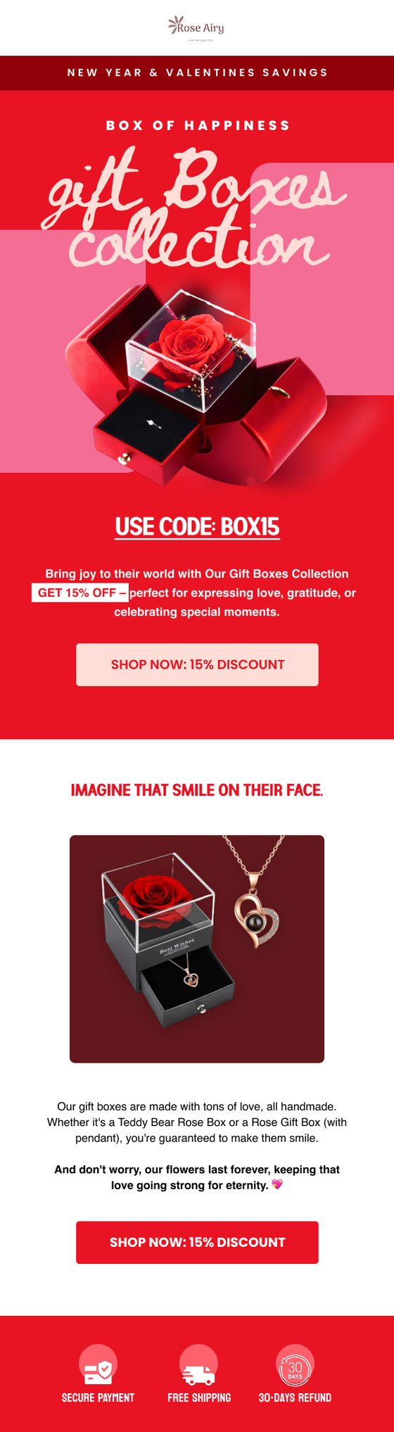 Seasonal offer email design